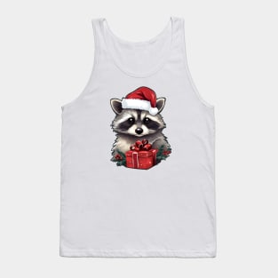 Merry Christmas Raccoon Tank Top